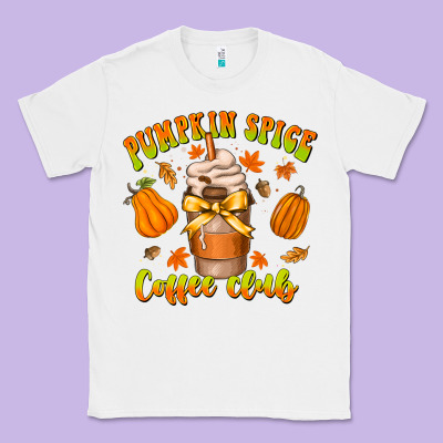 Pumpkin Spice Coffee Club Classic Tee Designed By Cowhidedigitalart