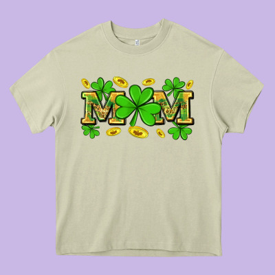 St. Patricks Day Mom Heavy Core Tee Designed By Neo Western