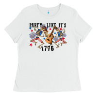 White Party like its 1776 4th of july Ladies Tee - CowGirlArtShop