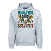 Heather Grey adulting is some bullshit Urban Hoodie - OliviaCreatesArt