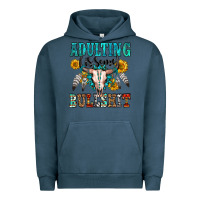 Pigment Midnight Navy adulting is some bullshit Urban Hoodie - OliviaCreatesArt