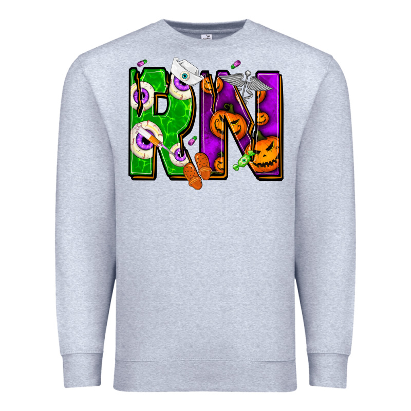 Halloween Rn Registered Nurse Premium Sweatshirt by NancyCooperArtShop | Teevron
