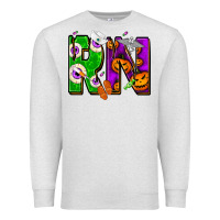 Oatmeal Heather Halloween RN Registered Nurse Premium Sweatshirt - NancyCooperArtShop