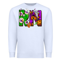 White Halloween RN Registered Nurse Premium Sweatshirt - NancyCooperArtShop