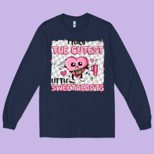 I Teach The Cutest Little Sweethearts Long Sleeve Tee Designed By Maliassmallbusiness