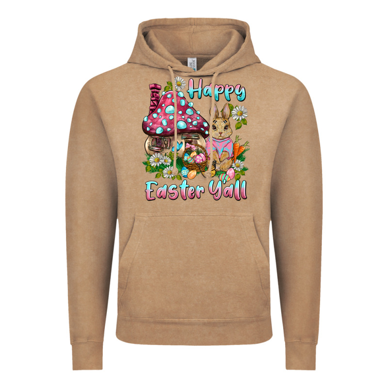 Happy Easter Y'all Rabbit Vintage Hoodie by BarkalooDesign | Teevron