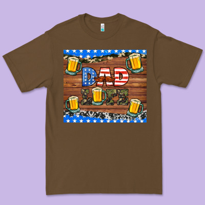 Dad Life With Beers Premium Tee Designed By Hra Design Shop