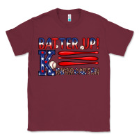 Burgundy patriotic baseball kindergarten theme Classic Tee - JahusDesignShop