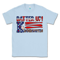 Dusty Blue patriotic baseball kindergarten theme Classic Tee - JahusDesignShop