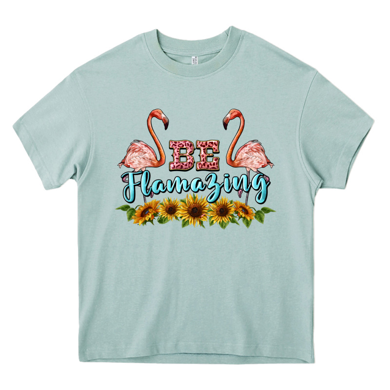 Be Flamezing Flamingo Heavy Core Tee by BarkalooDesign | Teevron