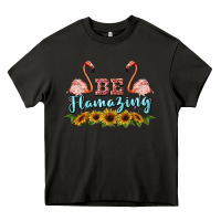 Asphalt be flamezing flamingo Heavy Core Tee - BarkalooDesign