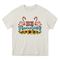 Cream be flamezing flamingo Heavy Core Tee - BarkalooDesign