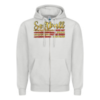 Dove Grey softball game day Zipper Hoodie - Artiststas