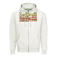 Oatmeal Heather softball game day Zipper Hoodie - Artiststas