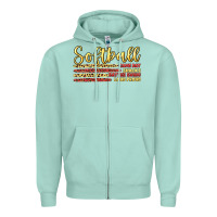 Seafoam softball game day Zipper Hoodie - Artiststas