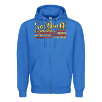 True Royal softball game day Zipper Hoodie - Artiststas