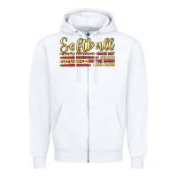 White softball game day Zipper Hoodie - Artiststas