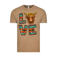 Vintage Coffee love highland cow Vintage Tee - Jasminsmagicworld