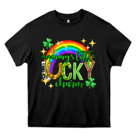 Black St. Patrick's Day Mommy's little lucky charm Heavy Core Tee - Neo Western