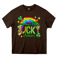 Chocolate Brown St. Patrick's Day Mommy's little lucky charm Heavy Core Tee - Neo Western