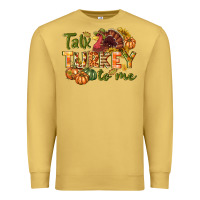 Antique Gold Talk turkey to me Thanksgiving p Premium Sweatshirt - NancyCooperArtShop