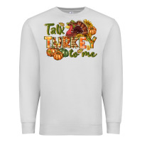 Dove Grey Talk turkey to me Thanksgiving p Premium Sweatshirt - NancyCooperArtShop