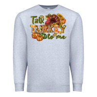 Heather Grey Talk turkey to me Thanksgiving p Premium Sweatshirt - NancyCooperArtShop