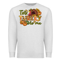 Oatmeal Heather Talk turkey to me Thanksgiving p Premium Sweatshirt - NancyCooperArtShop