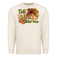 Sandshell Talk turkey to me Thanksgiving p Premium Sweatshirt - NancyCooperArtShop