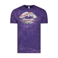 Cloud Purple baseball lips Vintage Tee - AdoDesignShop