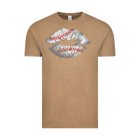 Vintage Coffee baseball lips Vintage Tee - AdoDesignShop