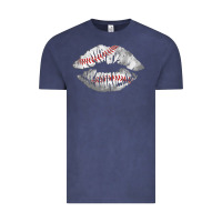 Vintage Denim baseball lips Vintage Tee - AdoDesignShop