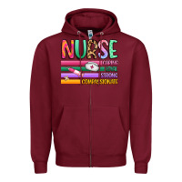 Burgundy nurse Zipper Hoodie - Artiststas