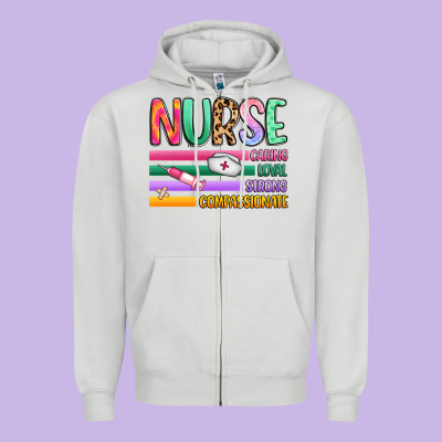 Nurse Zipper Hoodie Designed By Artiststas