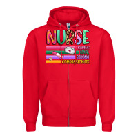Red nurse Zipper Hoodie - Artiststas