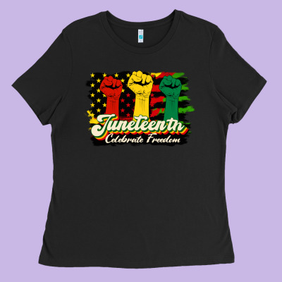 Juneteenth Celebrate Freedom Ladies Tee Designed By Hra Design Shop