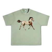 Oil Green Appaloosa Horse Urban Heavy Tee - LillyAllenDesigns