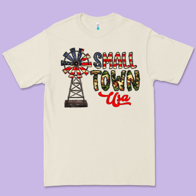 Small Town Usa Premium Tee Designed By Cowhidedigitalart