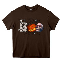 Chocolate Brown boo Heavy Core Tee - CowhideDigitalArt