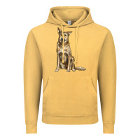 Vintage Mustard chinook dog Vintage Hoodie - LillyAllenDesigns