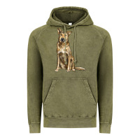 Vintage Olive chinook dog Vintage Hoodie - LillyAllenDesigns