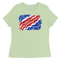 Matcha Patriotic tie dye background 4th of july Ladies Tee - CowGirlArtShop