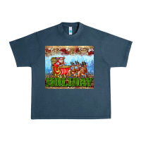 Midnight Navy holiday and santa. claus Urban Heavy Tee - AdoDesignShop