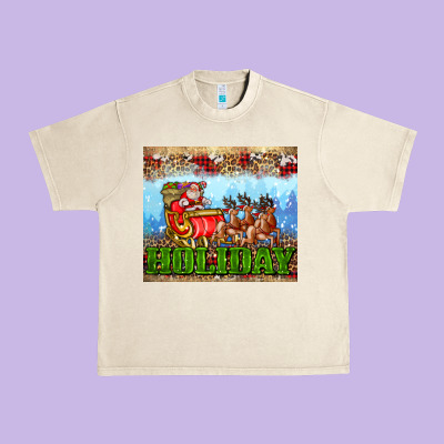 Holiday And Santa. Claus Urban Heavy Tee Designed By Adodesignshop