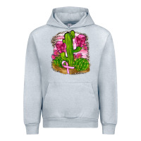 Heather Grey breast cancer cactus Urban Hoodie - FaDigitalArtStudio