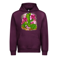 Mauve Wine breast cancer cactus Urban Hoodie - FaDigitalArtStudio