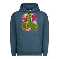 Pigment Midnight Navy breast cancer cactus Urban Hoodie - FaDigitalArtStudio