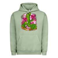 Pigment Oil Green breast cancer cactus Urban Hoodie - FaDigitalArtStudio