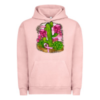 Pigment Salmon breast cancer cactus Urban Hoodie - FaDigitalArtStudio