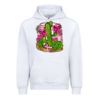 White breast cancer cactus Urban Hoodie - FaDigitalArtStudio